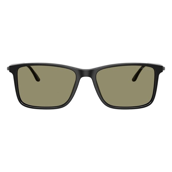 New GIORGIO ARMANI Black Rectangle AR8218 5001/2A Sunglasses Women - Picture 2 of 6